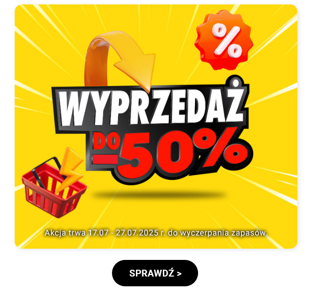 Wyprzedaż do -50% Akcja trwa 17.07 - 27.07.2025 r. do wyczerpania zapasów. 